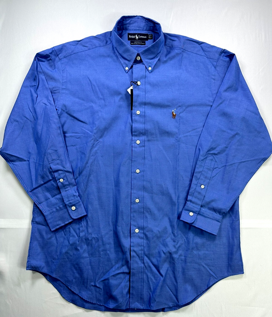 Men's Blue Ralph Lauren Yarmouth Pinpoint Oxford Buttondown Shirt- Size 16.5/33