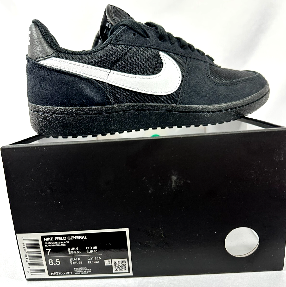 Men's Nike Field General Black & White Indoor/Turf Cleats (HP3165-001) Size 7