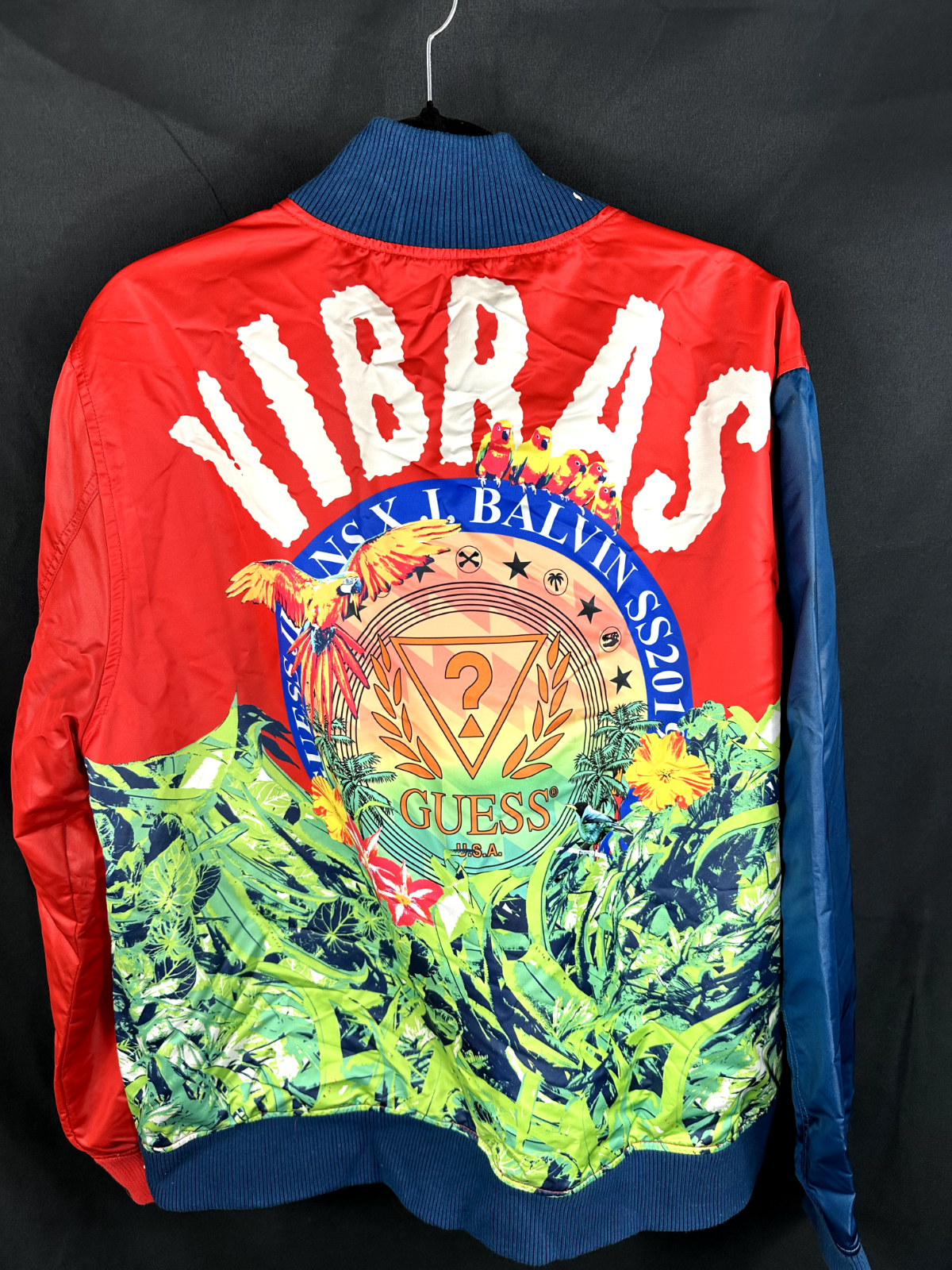 Men's Guess X J. Balvin Limited Edition Colorblocked Vibras Jacket- Size Large