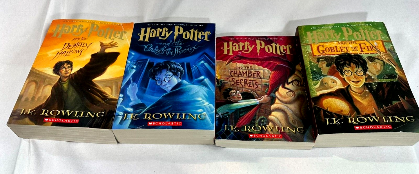 Harry Potter Paperback Book Lot (4 Edition LOT)