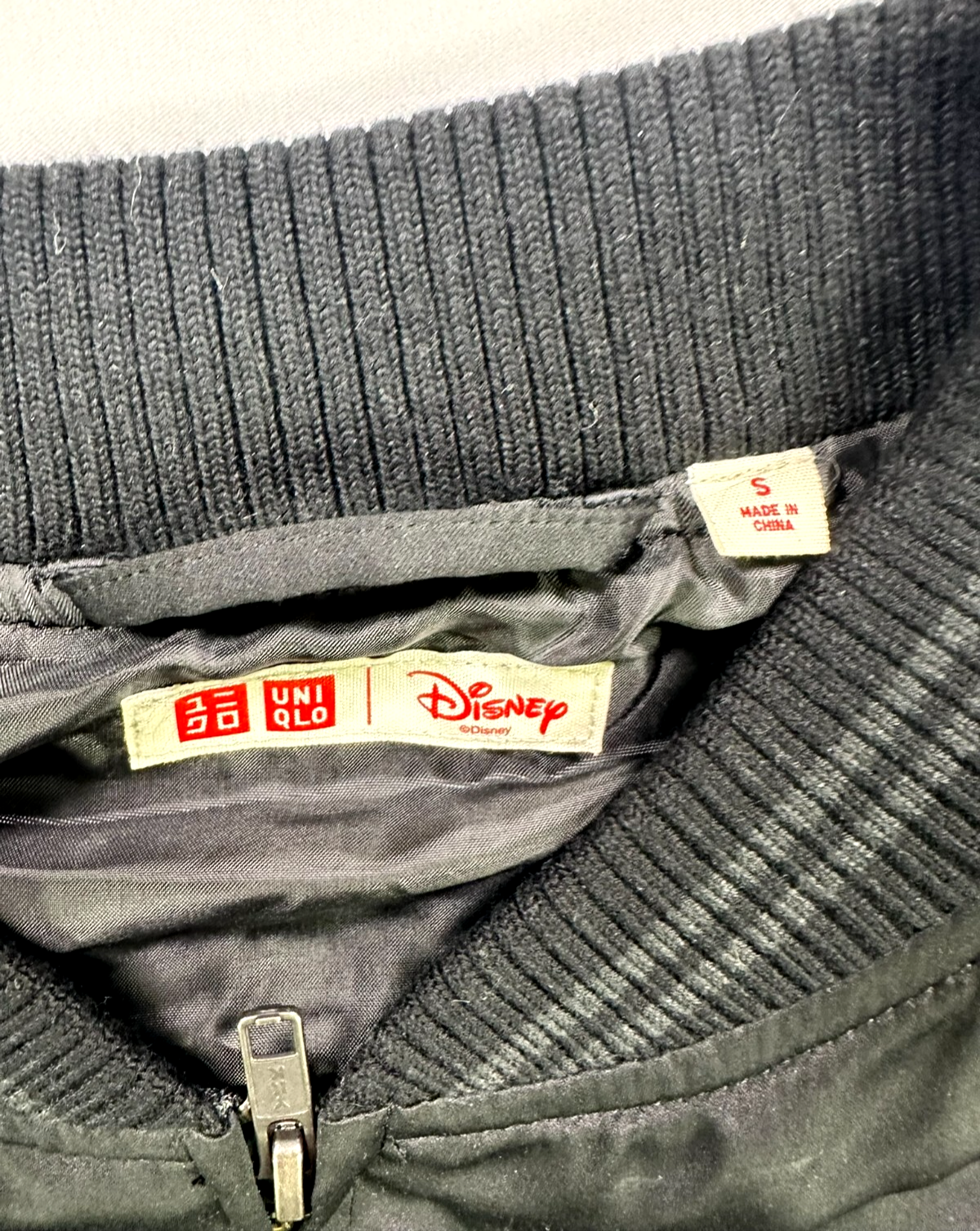 Disney Uniqlo Japan Embroidered Mickey Mouse World Tour Satin Jacket- Size S