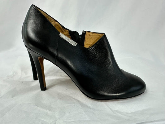 Women's Coach Black 3" High Heel Zip Up Shoe- Size 5.5