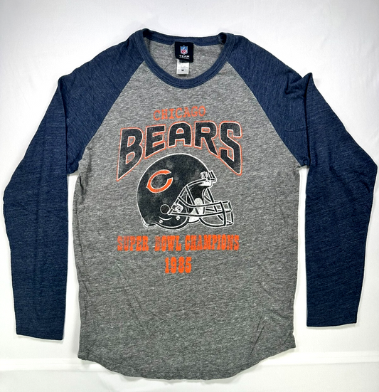 Men's NFL Chicago Bears Superbowl Champions 1985 Long Sleeve T-Shirt- Size M