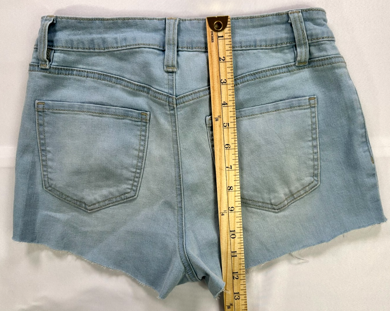 Women's YMI Light Wash Low Rise Cut Off Denim Shorts- Size 9