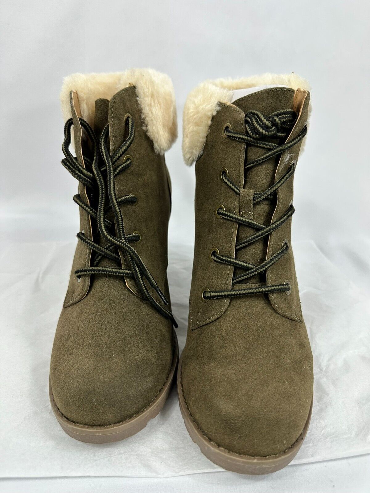 Women's New Directions Olive Wendy Wedge Boot- Size 9