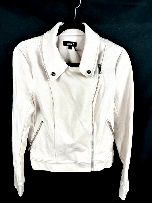 DKNY Women's Light Pink Zip Jacket- Size Medium