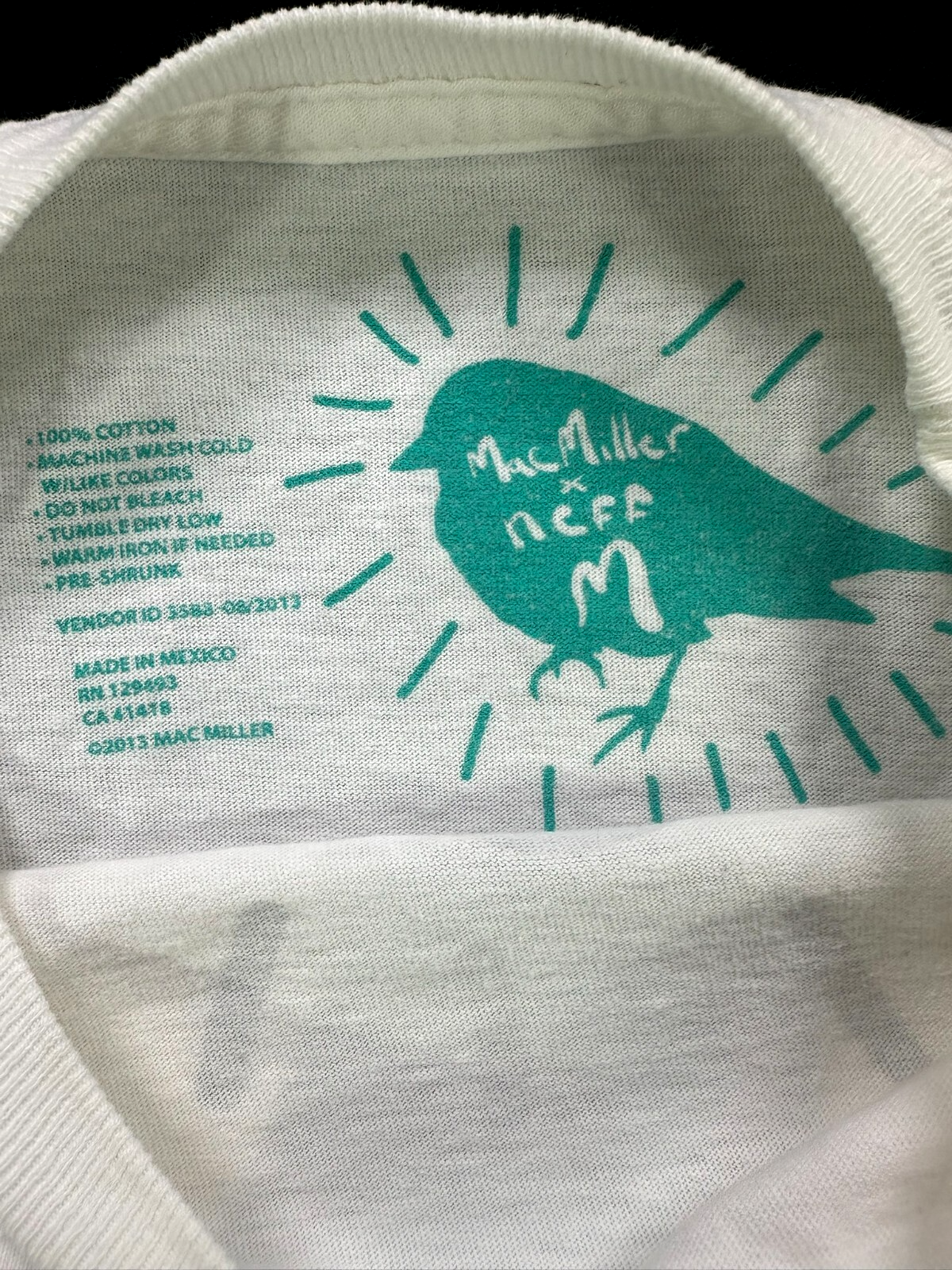 Men's Mac Miller X Neff Most Dope Thumbs Up T-Shirt RARE (2013)- Size M