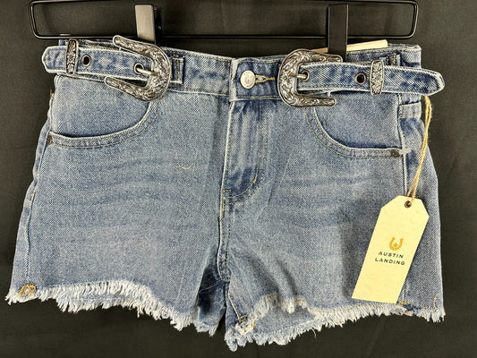 Girls Youth Austin Landing Mid Rise Cutoff Country Buckle Jean Shorts- Size 01/25