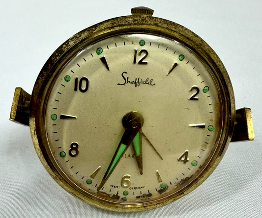 Vintage Sheffield German Desk Alarm Clock- Circa 1950s/60s