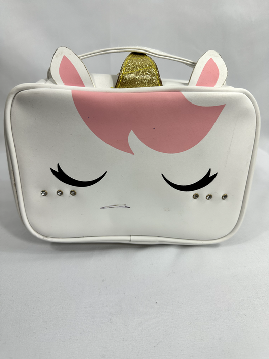 FAO Schwarz White Unicorn Makeup/ Toiletry Bag