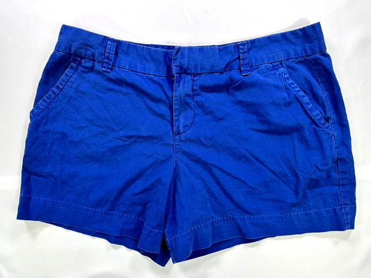 Women's Calvin Klein Jeans Blue Cotton Mid-Rise Chino Mini Shorts - Size 12