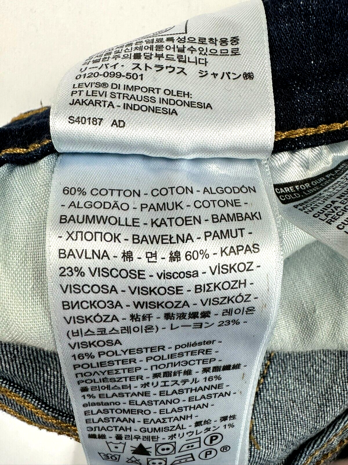 Youth Girls Levi's Skinny Stretch Distressed 711 Jeans- Waist 25