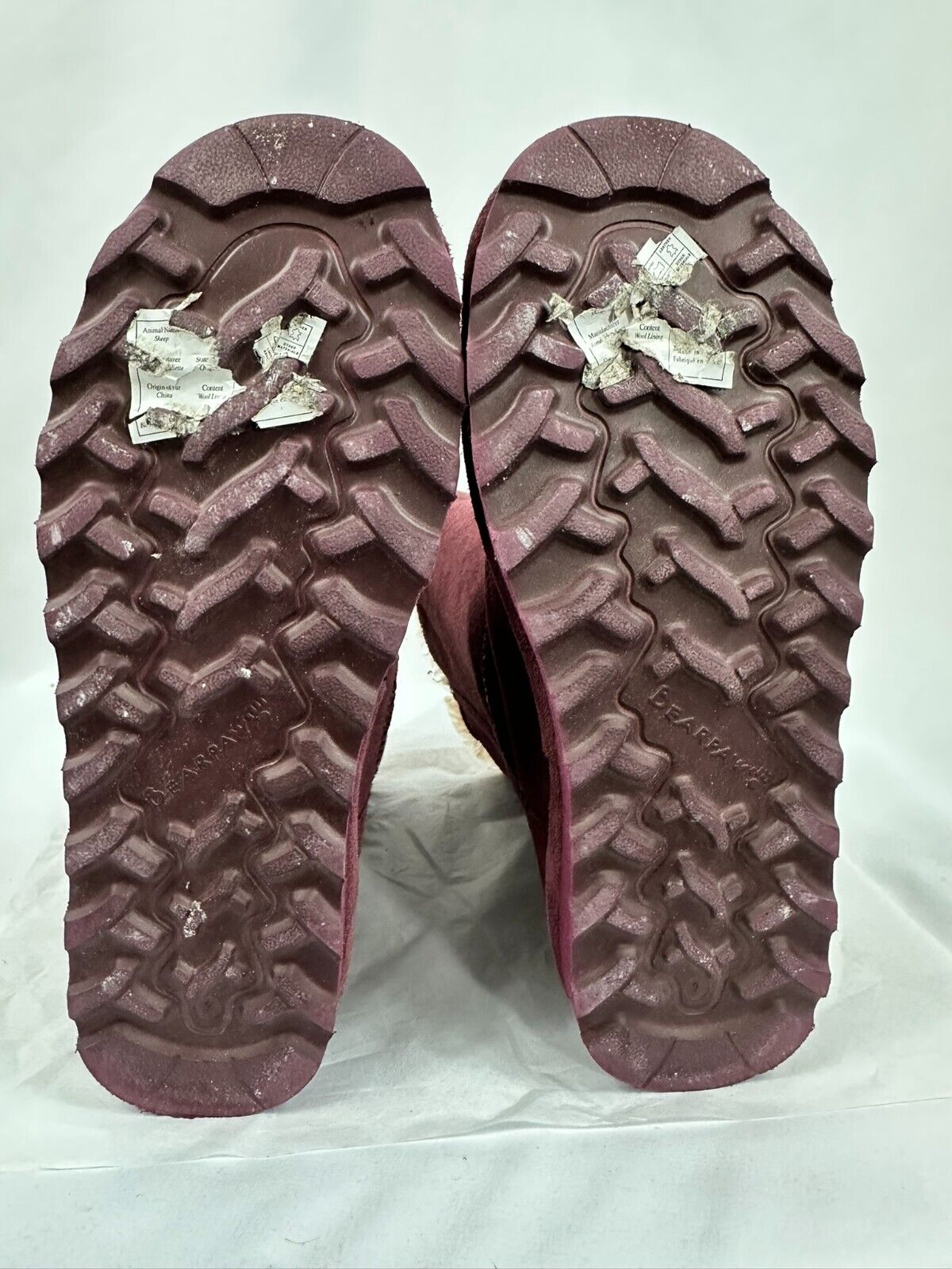Women s Bearpaw Mariana Wine Color 9" High Sheepskin Boot- Size 9