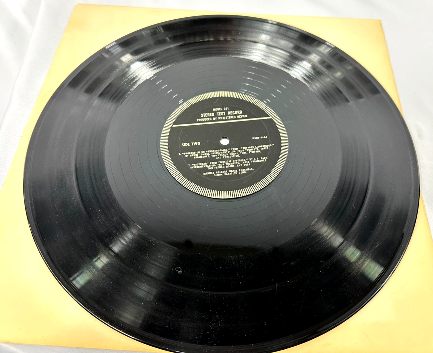 HiFi Stereo Review 1963 Stereo Test Record For Home & Laboratory Vinyl Record