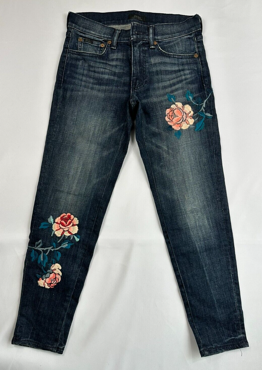 Women's Polo Ralph Lauren #26 Tompkins Skinny Crop- Floral Embroider- Waist 26
