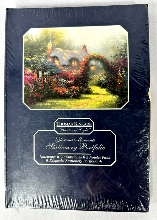 Vintage Thomas Kincade Painter Of Light Glorious Moments Stationary Portfolio
