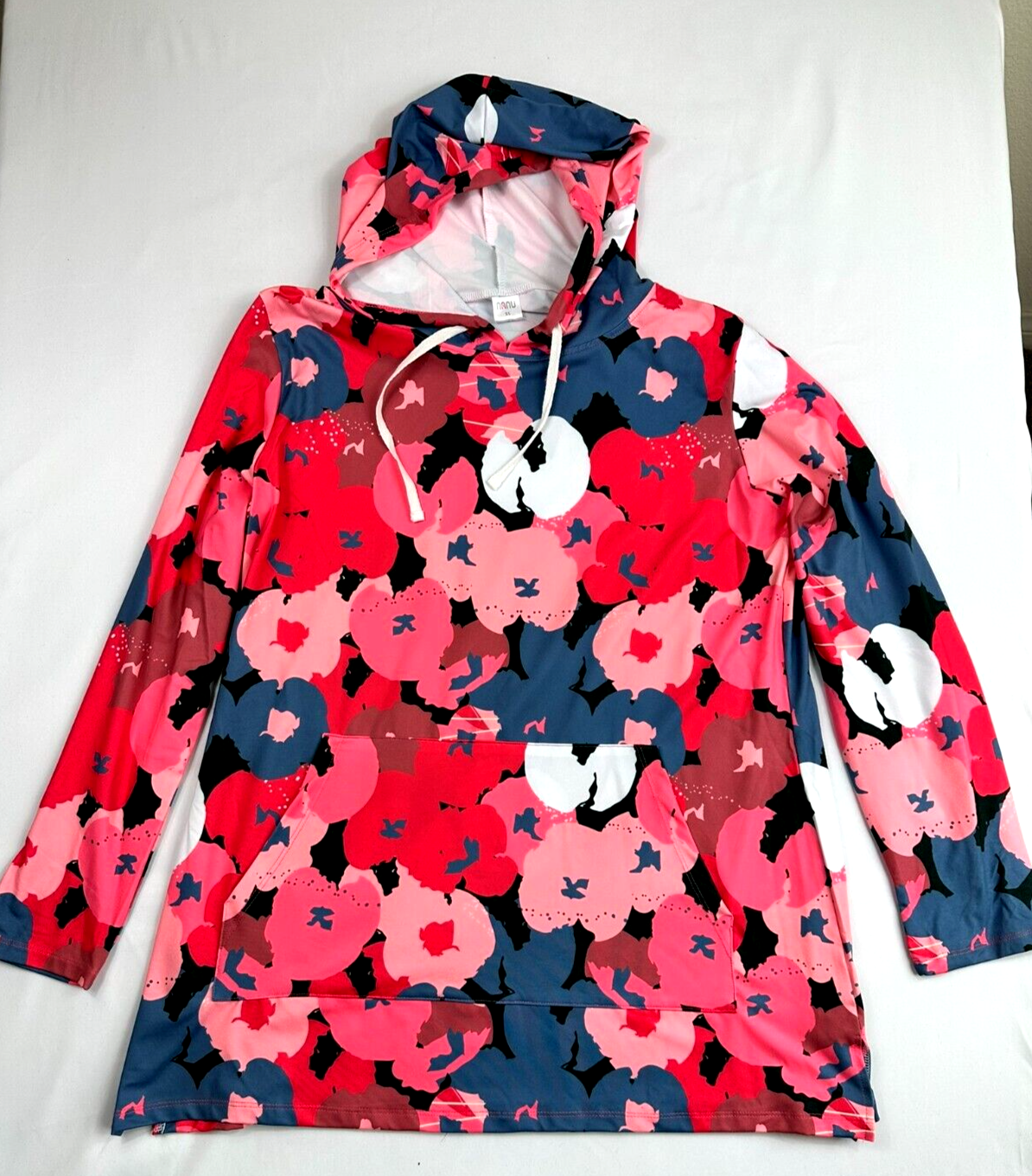 Women's Nanu Stretch Colorful Lightweight Pullover Hoodie- Size XL