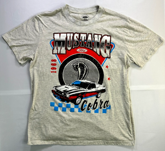 Men's Gray Ford Mustang 1968 Cobra T-Shirt- Size XL