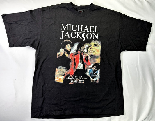 Men's Black Michael Jackson Memorial T-Shirt- Size 2XL