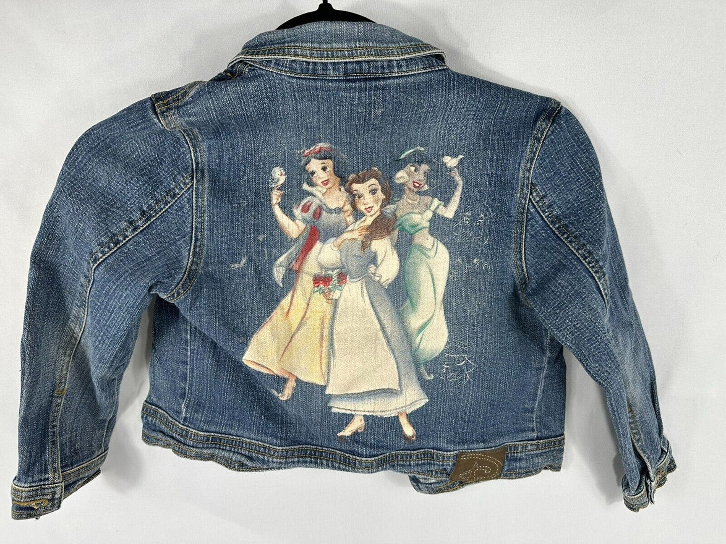 Disney Princess Girl's Denim Style Jacket- Size S (5/6)- Snow White/Cinderella/Jasmine