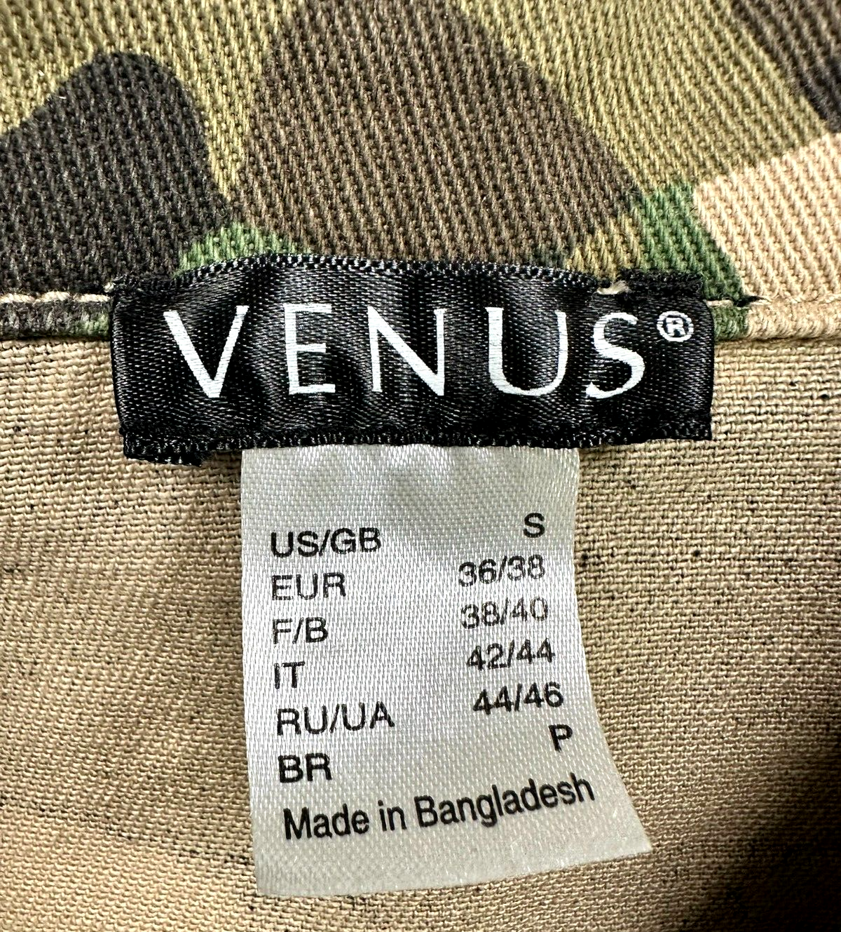 Women's Venus Camo Denim Stretch Jacket- Size S