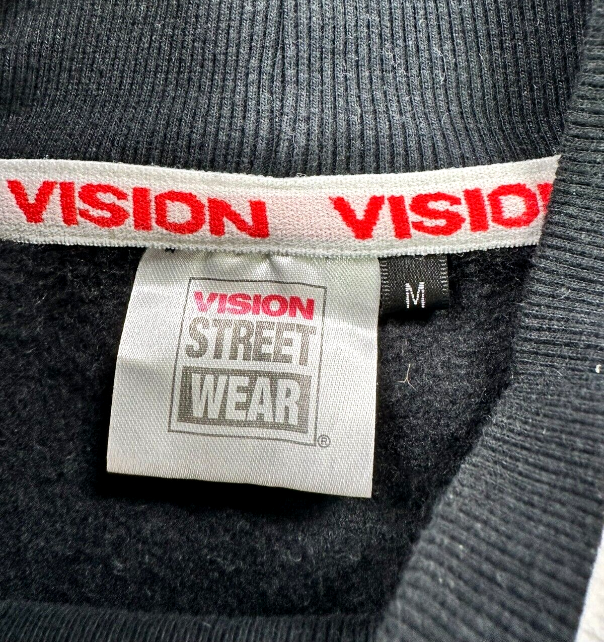 Men's Vintage 90s Black Vision Streetwear Sweatshirt- Size M