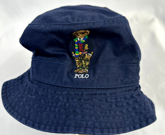 Polo Ralph Lauren Navy "Polo Bear" Bucket Hat- Size L/XL