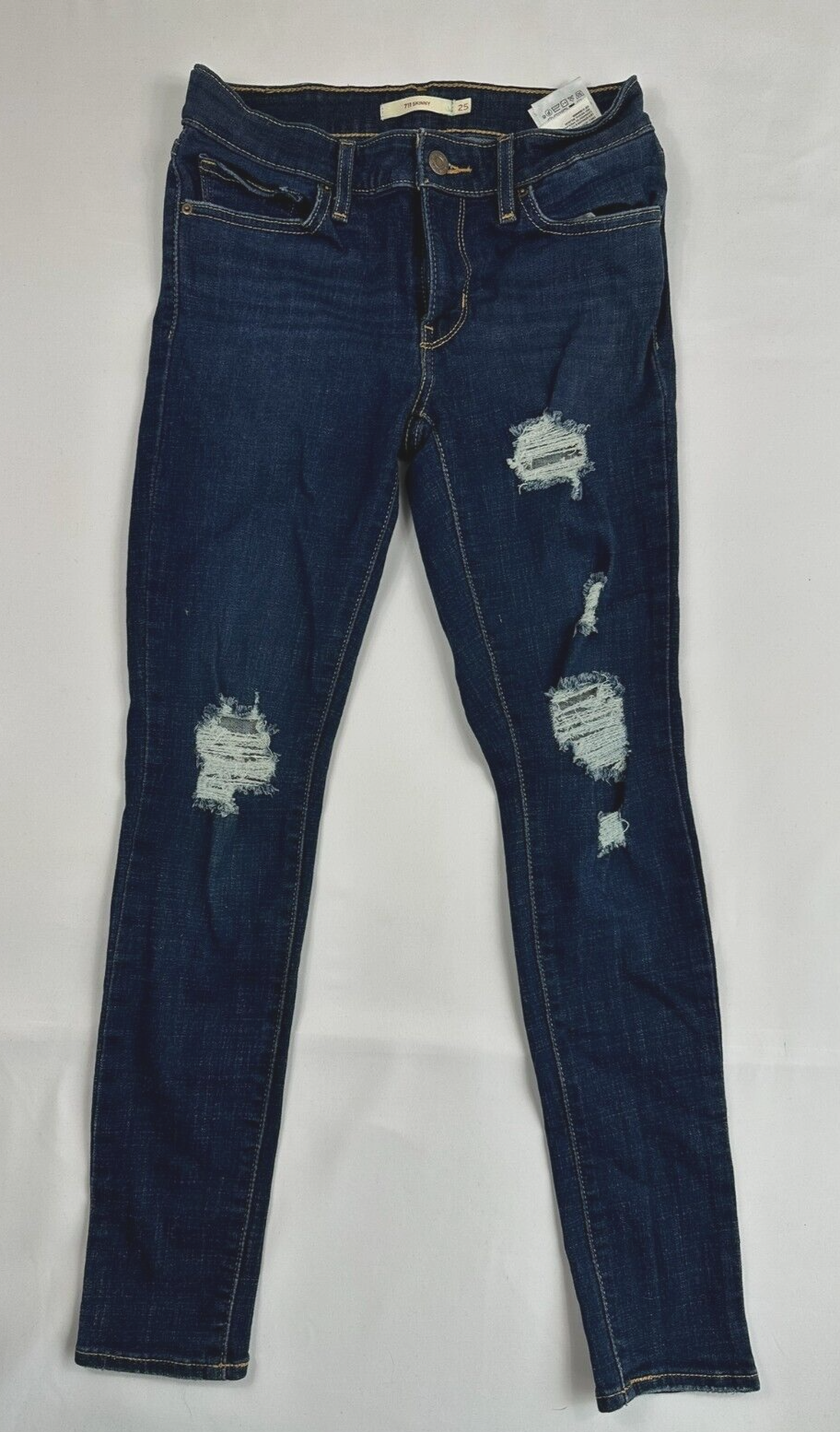 Youth Girls Levi's Skinny Stretch Distressed 711 Jeans- Waist 25