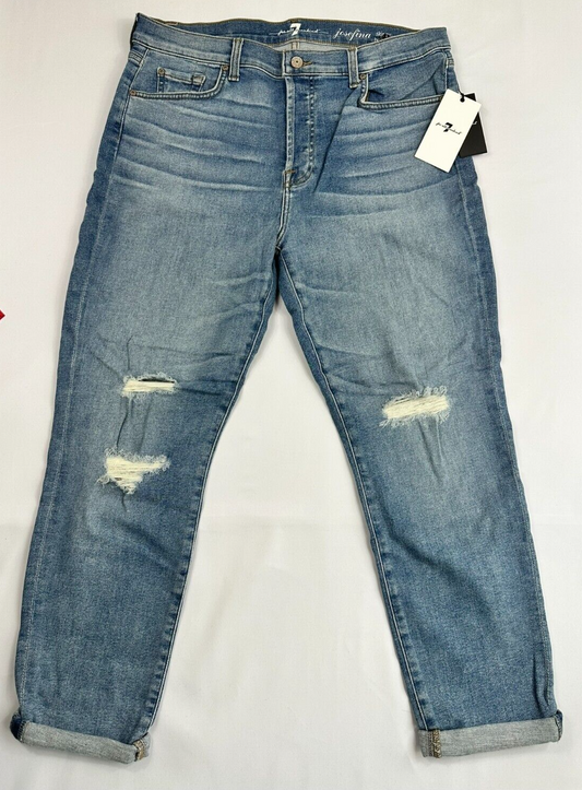 Women's 7 For All Mankind Josefina Skinny Distressed Soft Vintage Jeans- Size 31