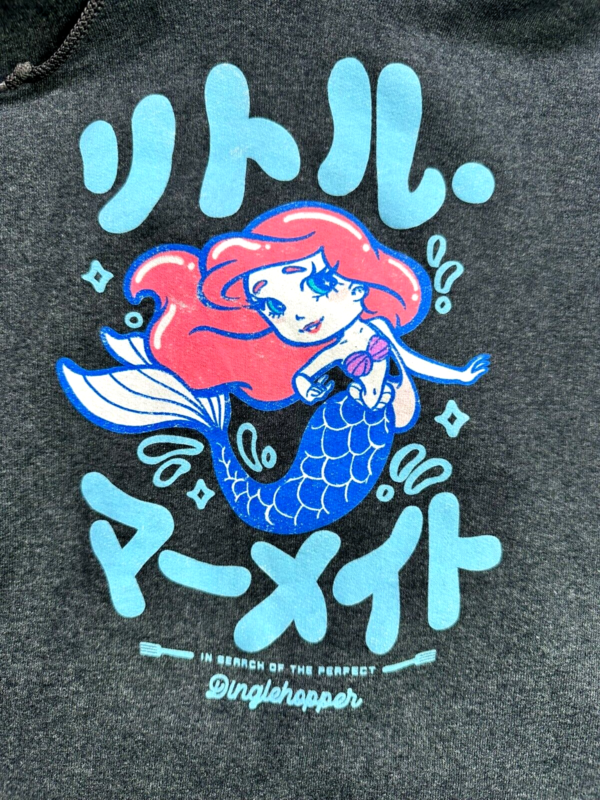 Women's Disney The Little Mermaid Kawaii Chibi Ariel Hoodie- Size L