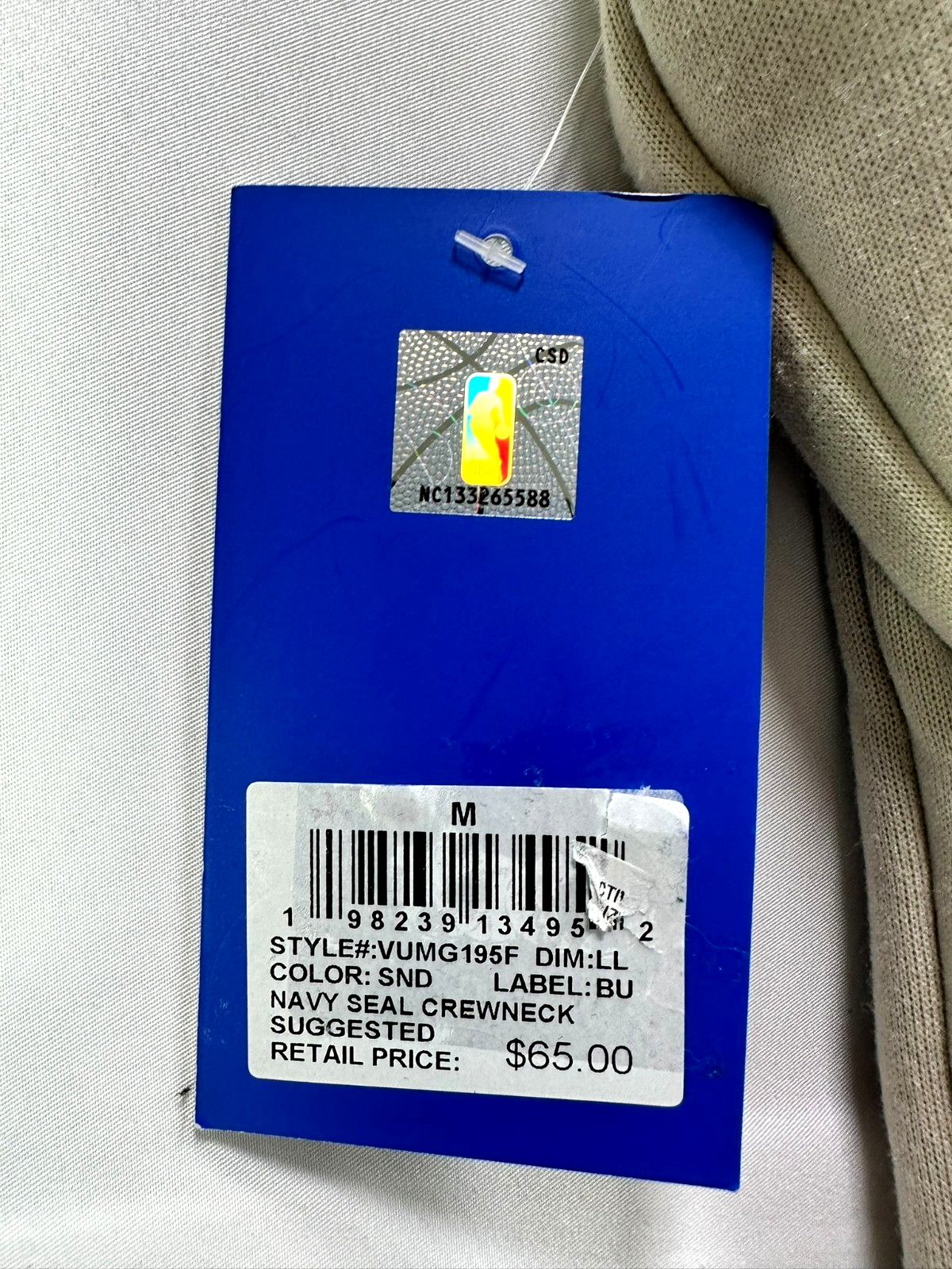 Men's Beige Ultra Game NBA Los Angeles Lakers Sweatshirt- Size M