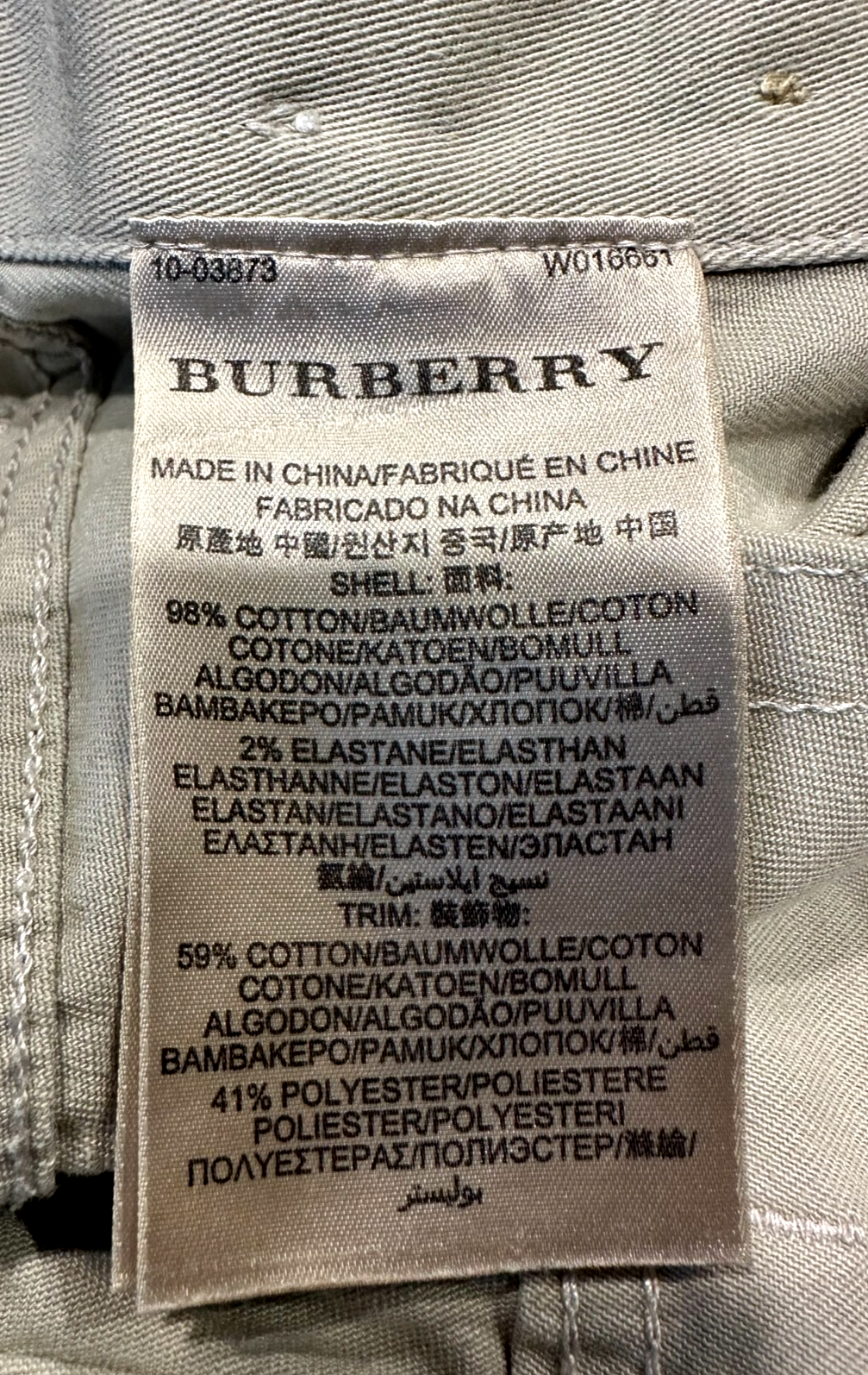 Women's Beige Burberry Brit Chino Shorts- Waist 26