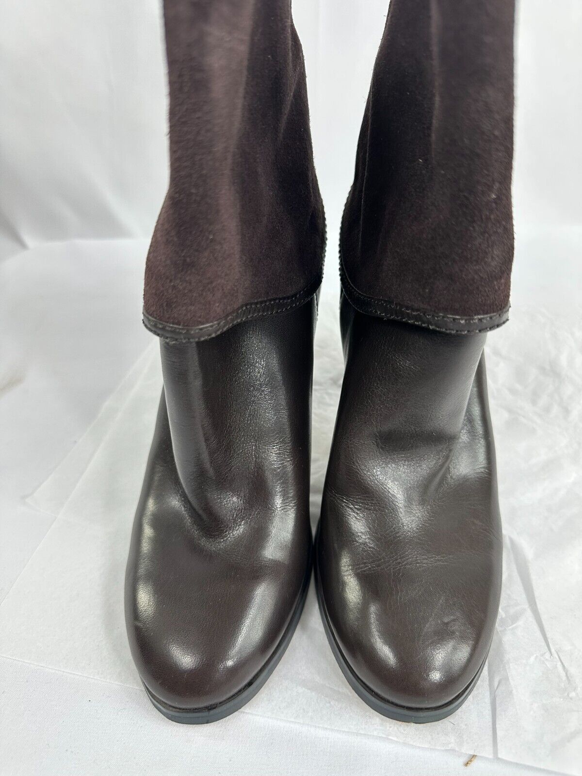 Women's Michael Kors Dark Brown Boots- Gold Hardware- Size 6.5M