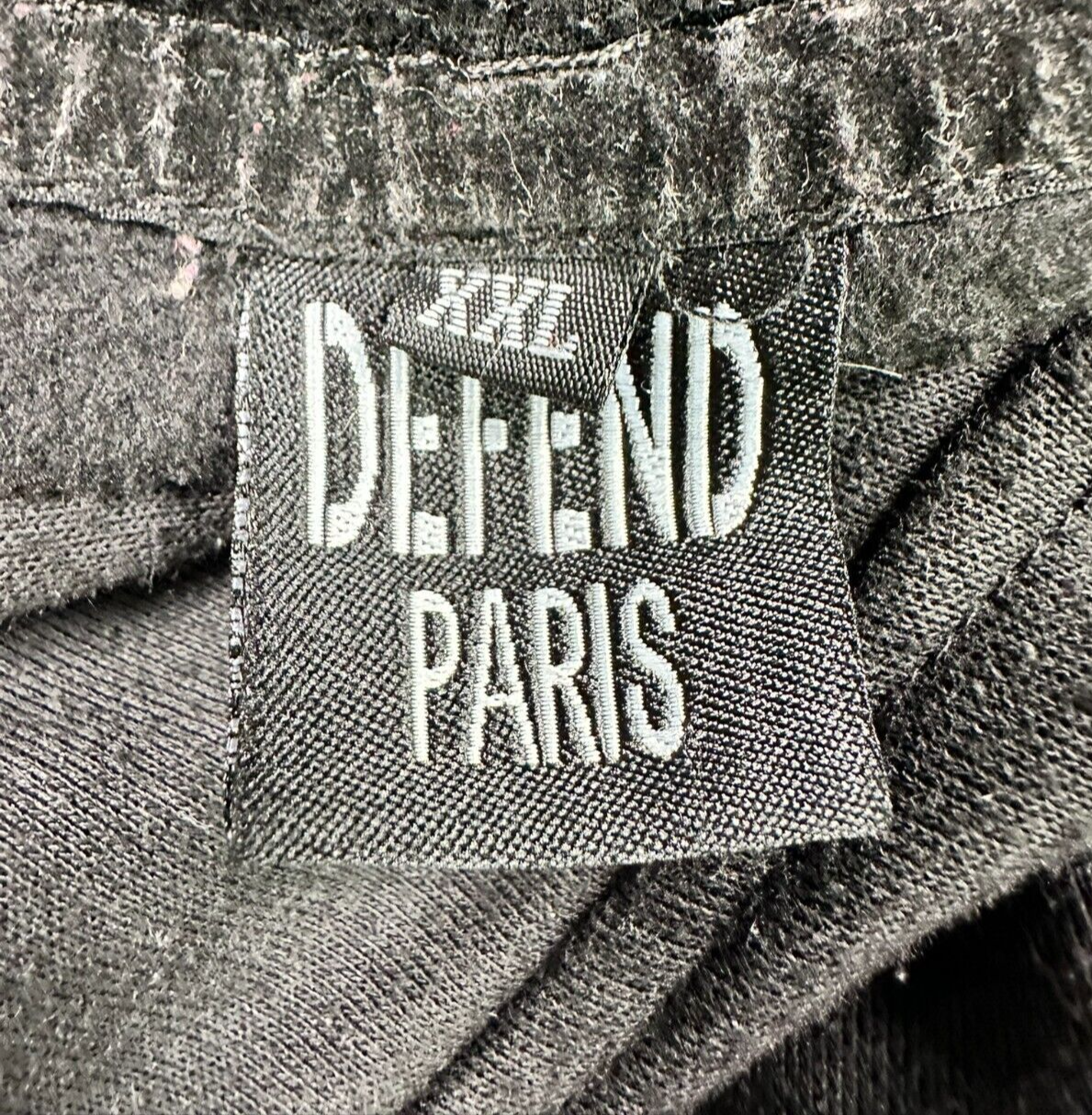 Men's Black Defend Paris Hooded Sweatshirt- Size 2XL