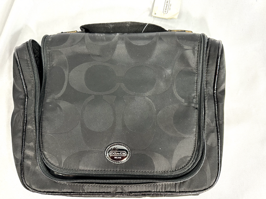 Coach Black Nylon Travel Cosmetic Bag