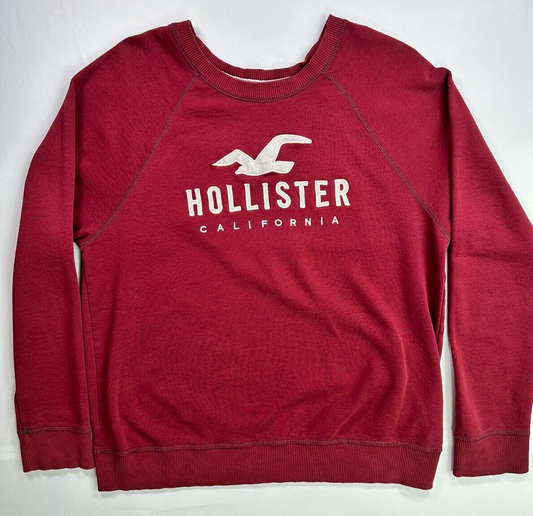 Youth Girl's Maroon Hollister Sweatshirt- Size L