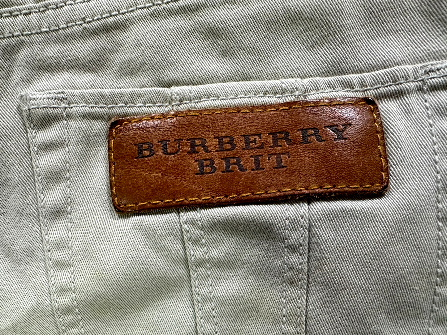 Women's Beige Burberry Brit Chino Shorts- Waist 26