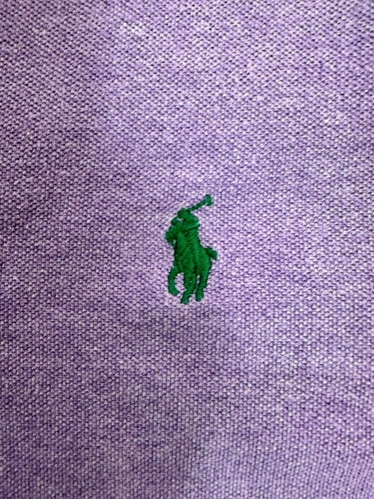 Men's Polo Ralph Lauren Collared Short Sleeve Purple Polo Shirt- Size XL