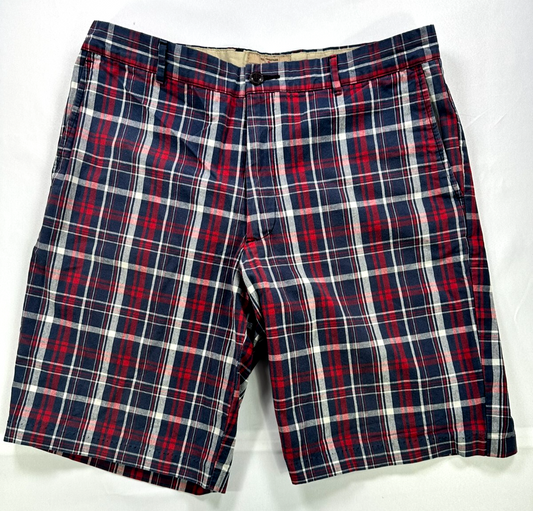 Men's Vintage JNCO Red, White & Blue Plaid Shorts- Size 34