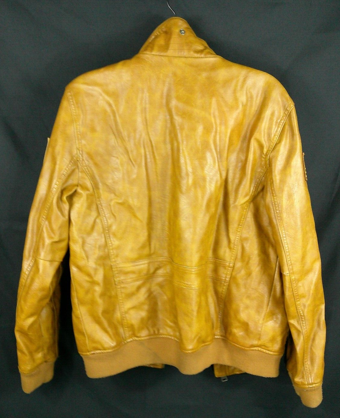 Men's Tommy Hilfiger Jacket Leather Look Bomber Jacket- Medium