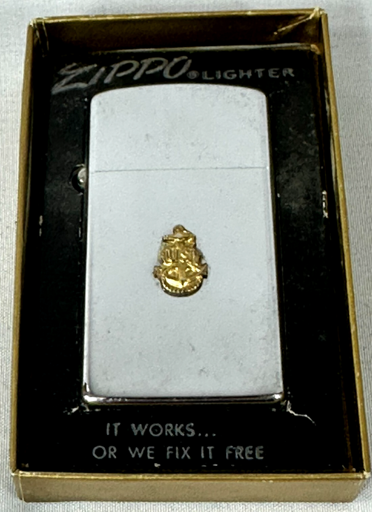 Vintage Zippo US Navy Chief Petty Officer Medallion Lighter (Circa 1950s/60s)