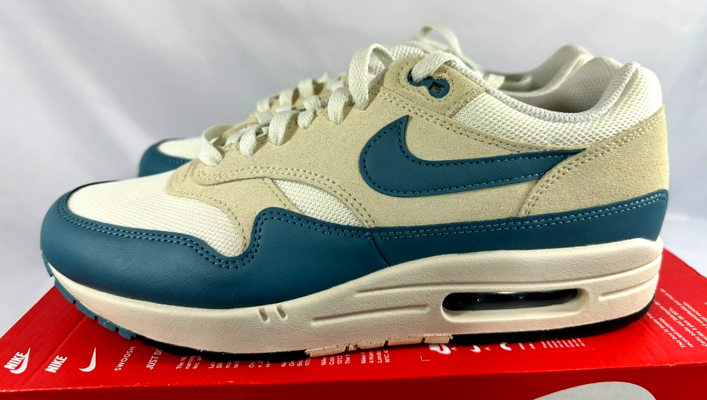 Men's Nike Air Max 1 ESS Soft Pearl/ Smokey Blue (FZ5808-011) Size 10