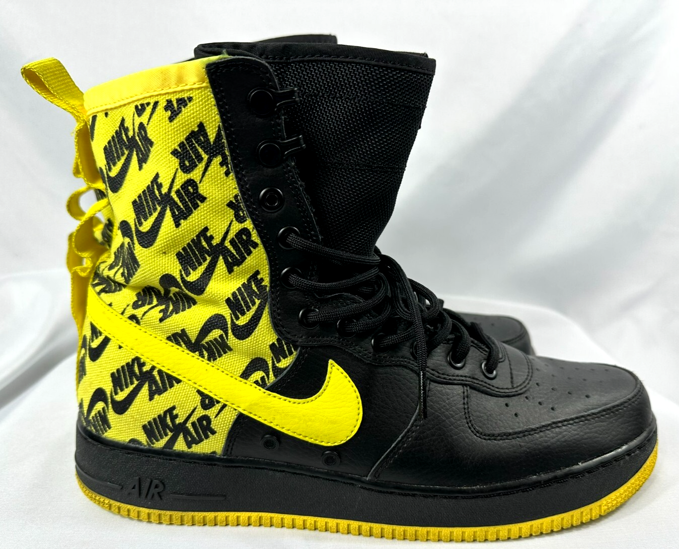 Men's Nike SF Air Force 1 Black & Dynamic Yellow (AR1955-001) Size 12