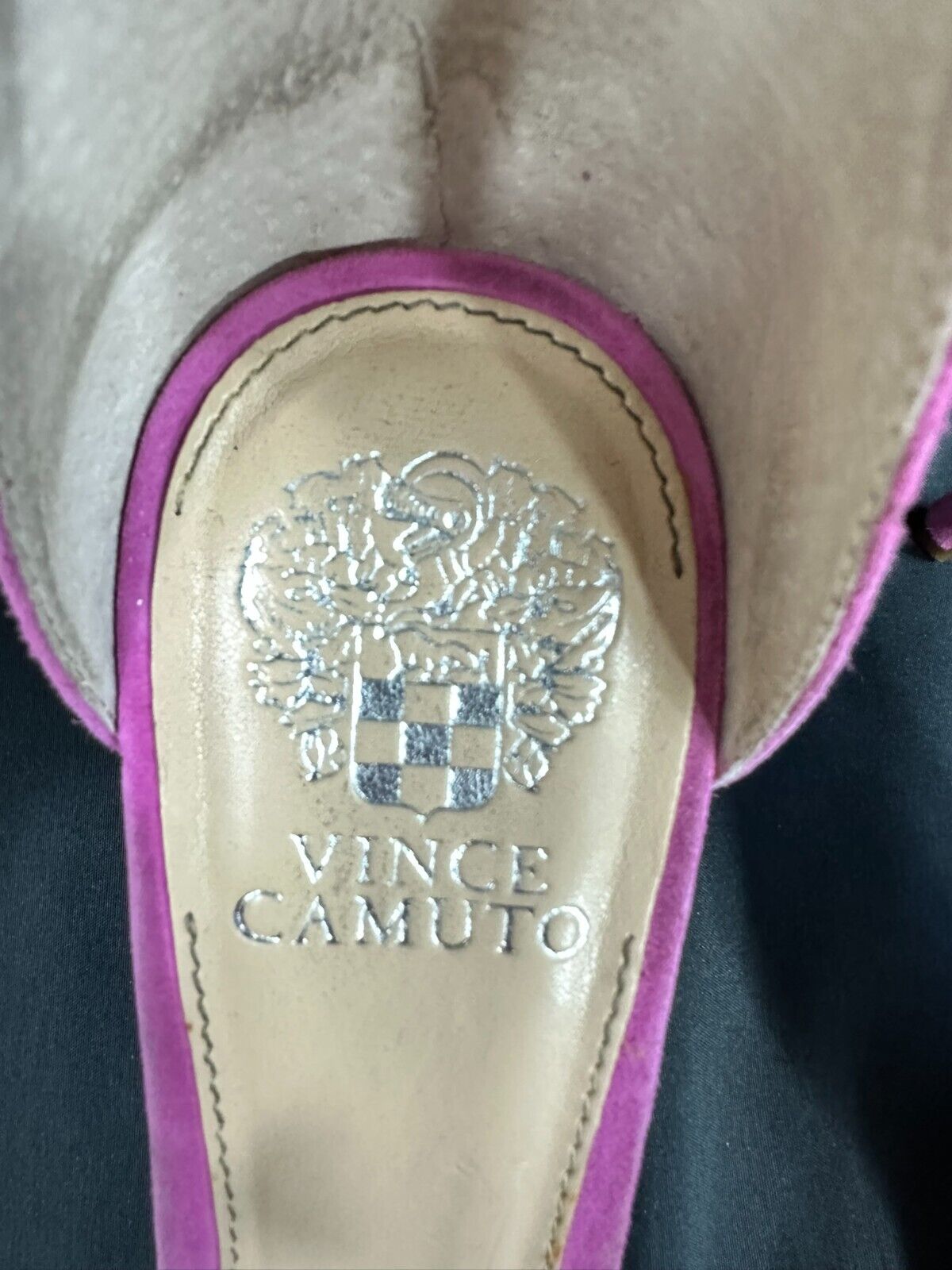 Women's Vince Camuto Fuchsia 3" High Heel Open Toe Strap Shoes- Size 10M