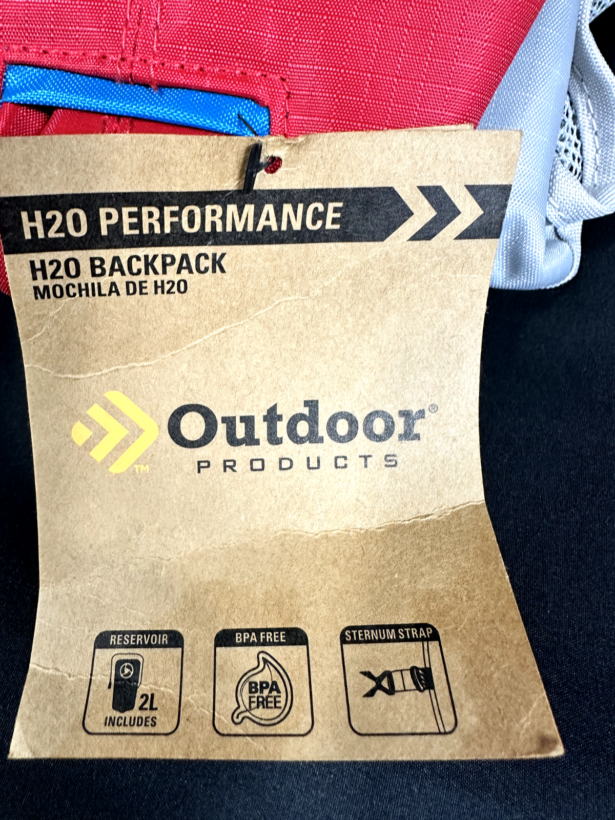 Outdoor Products H2O Performance 8.0 Hydration Pack Backpack Multi Pocket 2L