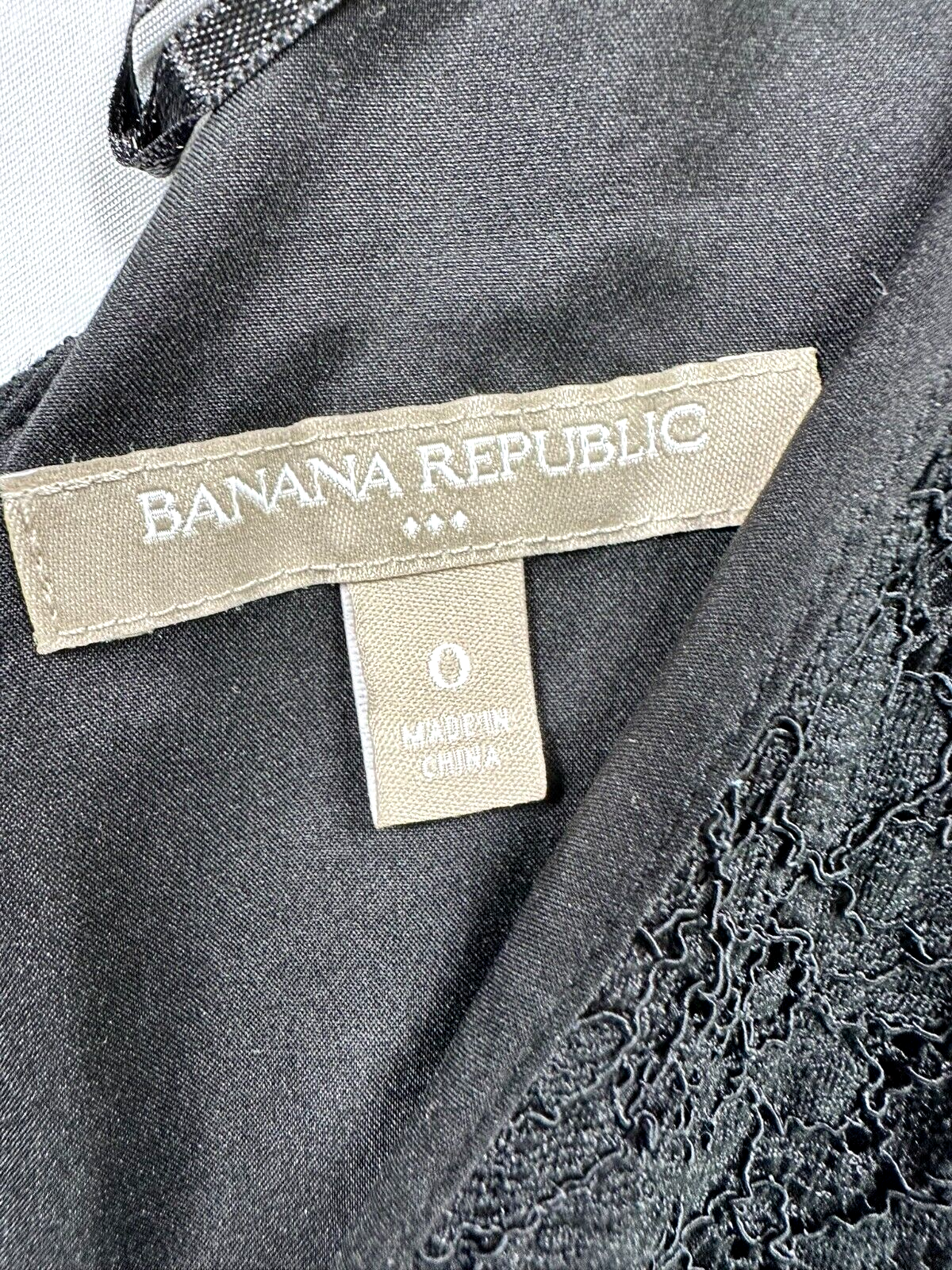 Women's Black Banana Republic Lace Sheath Dress- Size 0