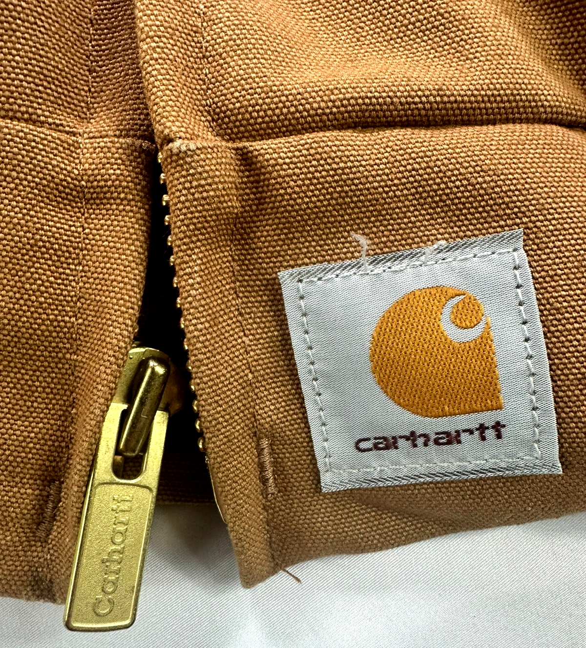 Men's Brown Carhartt Quilted Lined Santa Fe Jacket- Size 2XL