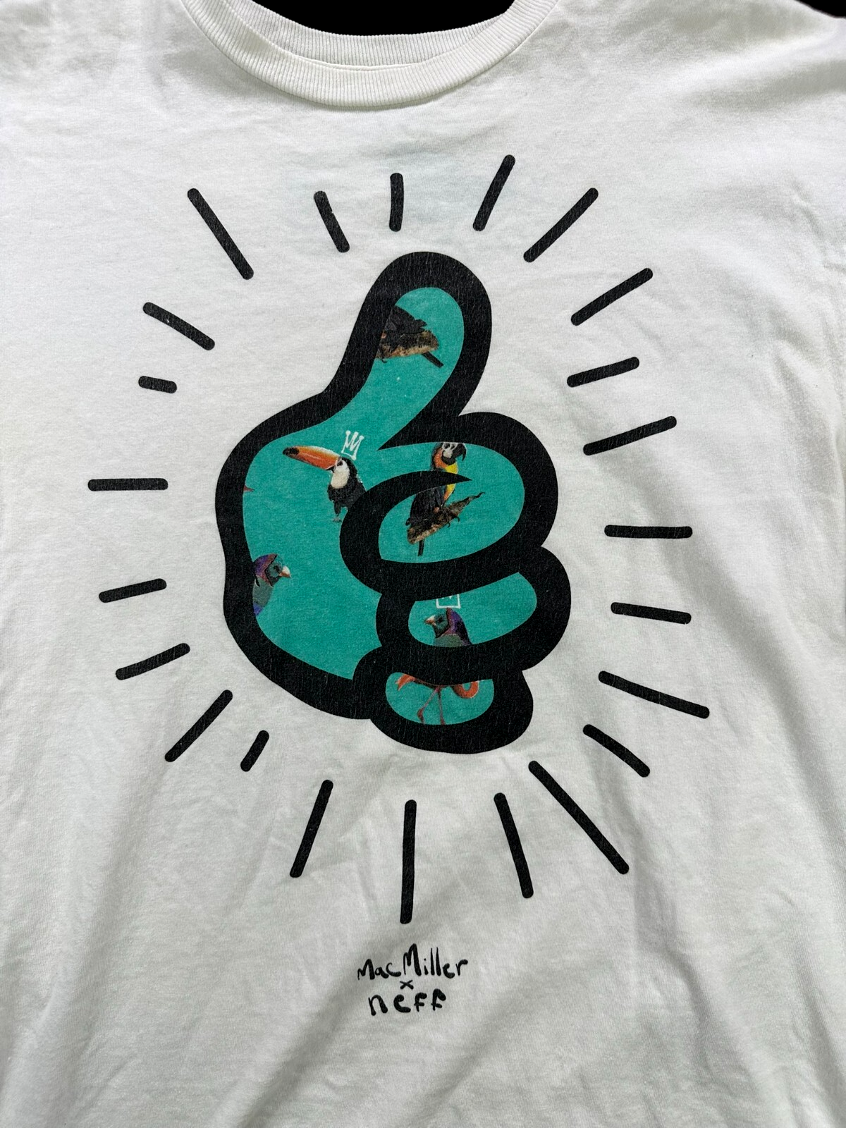 Men's Mac Miller X Neff Most Dope Thumbs Up T-Shirt RARE (2013)- Size M