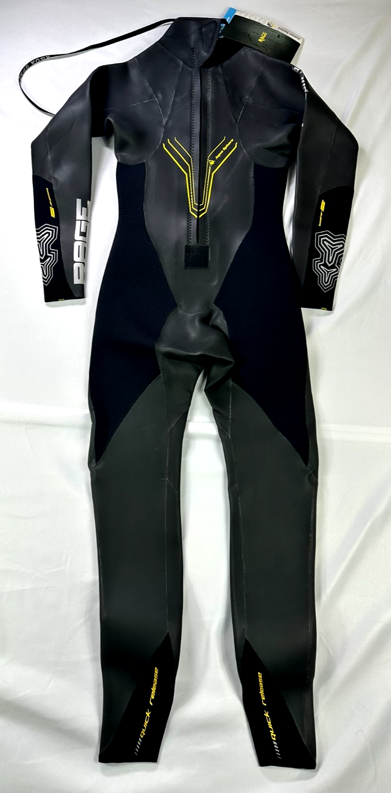 Youth Black Aqua Sphere Rage Series Full Body Zip Wetsuit (SU23512Y)- Size 12