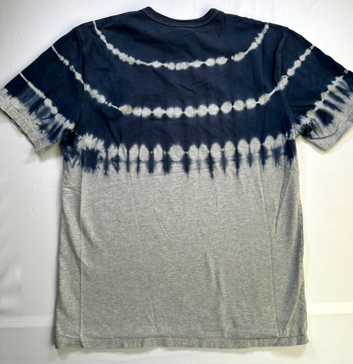 Men's Vintage Blue & Gray Tie Dye Champion T-Shirt- Size L